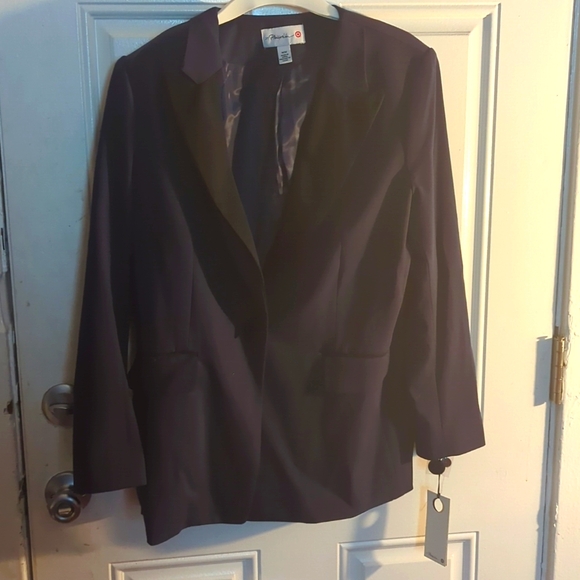 Phillip Lim Navy Blazer with Black collar - Picture 1 of 2